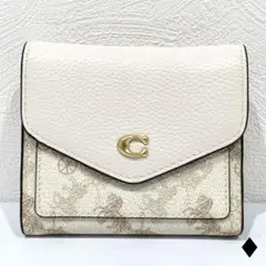 未使用 コーチ ウィン スモール ウォレット ウィズ ホース アンド キャリッジ