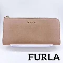 【FURLA（フルラ） 長財布 ピンク レザーL字ファスナー】