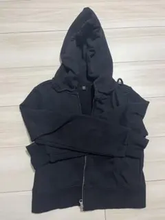【中古】GU ブラック パーカー S
