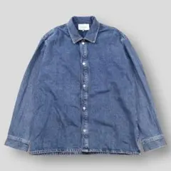 美品 FRAME フレーム リラックスフィット ヘビーデニムシャツ XL ブルー