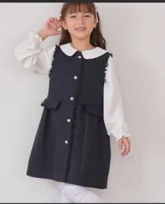 ロペピクニック ROPE' PICNIC パールボタンツイードジャンパースカート