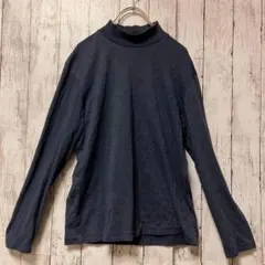 【UNIQLO】ソフトタッチハイネックT（長袖）【M】タートルネック　ブルー