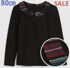 SALE『新品』babyGap 襟付き リブ長袖Tシャツ 80㎝