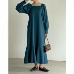 リエディ 微起毛ツイルマーメイドワンピース