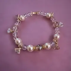 パールとクリスタルのブレスレット