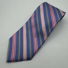 ND884 美品 ブルックスブラザーズ ネクタイ 縞模様 ブルーピンク ビジネス