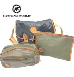 HUNTING WORLD ショルダーバッグ　ポーチクラッチバッグ３点セット