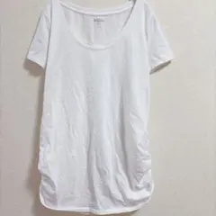 オールドネイビー Tシャツ Uネック 半袖 マタニティ 白 シンプル【L】のサムネイル