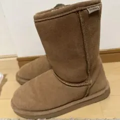BEARPAW 茶色ミドル丈ムートンブーツ24㎝