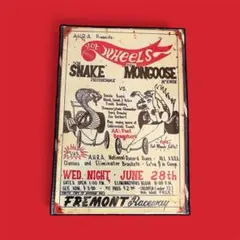 ★アメリカンレトロ ブリキ看板 hotwheels レーシング snake
