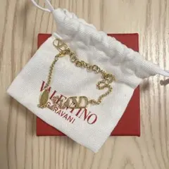 超美品 バレンティノ valentino ブレスレット バングル 黒フリーサイズ 