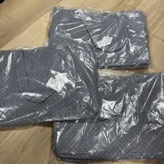 トートバッグ　水玉　グレー　3点セット