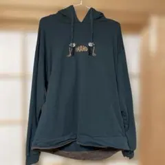 グラニフ　イカク　フード付きパーカー　スウェット　グリーン