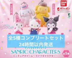サンリオキャラクターズ ミニチュアチャーム　ライブキャラクター全5種コンプセット
