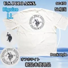○新品 LL U.S POLO ASSN. ロゴプリントコットンTシャツ5Lのサムネイル