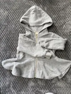 petit main フード付きパーカー 100cm グレー