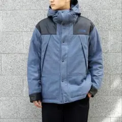 新品同様　ノースフェイス L パープルレーベル　マウンテンレザーダウンジャケット