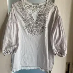 DAMA collection 刺繍ブラウス 五分袖のサムネイル