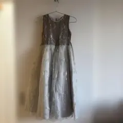 子供 発表会 ドレス グレー 140cm ピアノ 星 花 結婚式