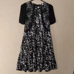 旅行にも！美品スーパービューティー ストレッチ ワンピースM S 40 ビジュー