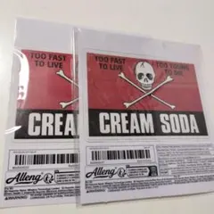2枚セット CREAM SODA ステッカー Mサイズ スカル