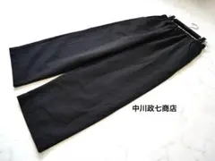 中川政七商店　リネン×コットン ストレートパンツ　ウエストゴム　ブラックのサムネイル