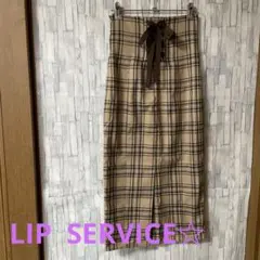【LIP SERVICE】リップサービス☆ロングスカート／チェック
