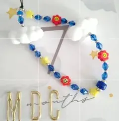 ９１　ビーズストラップ　ハンドメイド　オーダーメイド　カスタム　スマホストラップ