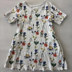 miffy 花柄 半袖ワンピース 110