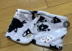 ネックウォーマー マフラー パープル ボタン付き