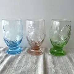Disney ディズニーランド　グラス　コップ　3個セット　レトロ