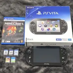 【本体状態良好】SONY PSVitaブラック本体 PCH-2000とカセット付