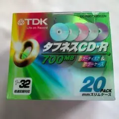 TDK タフネス CD-R データ用 700MB×２０枚 フルカラー仕様