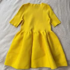 ユナイテッドアローズ P ペプラム ショートスリーブ ニット 黄色 イエロー