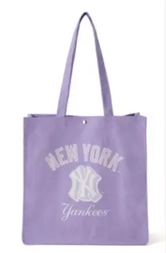 MLB ニューヨークヤンキースロゴプリントトートバッグ
