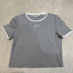2026年最新】MIU MIU カラー：グレイ系 レディース 半袖(Tシャツ) T