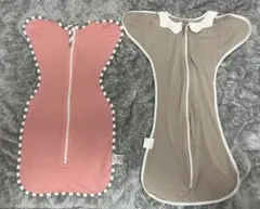 グッスミン スワドルアップ ベージュM スワドル　S ピンク　セット　ベビー
