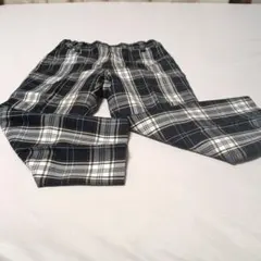 COMME CA ISM チェック柄 ロングパンツ 100A