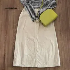 Lugnoncureベージュ コーディロイスカート