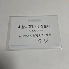 seventeen セブチ トレカ ウジ