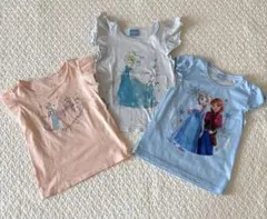 プリンセス エルサ アナ 半袖Tシャツ 100 110 ３枚セット