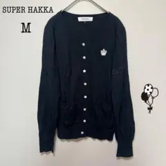 SUPER HAKKA カーディガン 黒 王冠ロゴ　長袖 Mのサムネイル