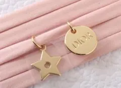 【Christian Dior】ノベルティ リボンブレスレット　ピンク×ゴールドのサムネイル