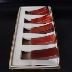 天然石　赤メノウ　カーネリアン　箸置き 5個セット　新品未使用　匿名配送