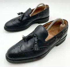 黒　タッセル　ローファー　 レザー　24cm 25.5cm