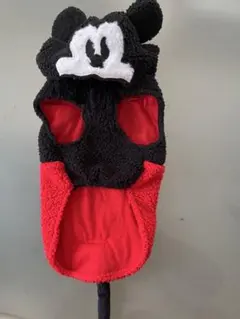 犬服　ミッキー耳付きフリース