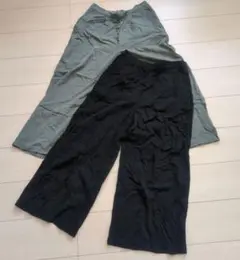 GAP　ワイドパンツセット　ブラック　カーキ　W63cm