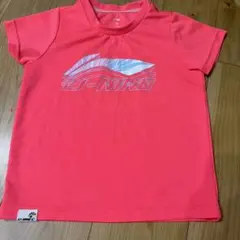 バドミントン　リーニン　Tシャツ ピンク　120サイズのサムネイル