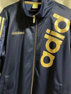 adidas ネイビー ジャージ ゴールドライン アディダス ほぼ新品