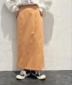apresjourmignon オレンジ スリット タイトスカート